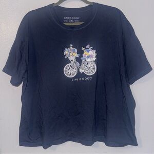 Life is Good Navy Graphic Tee